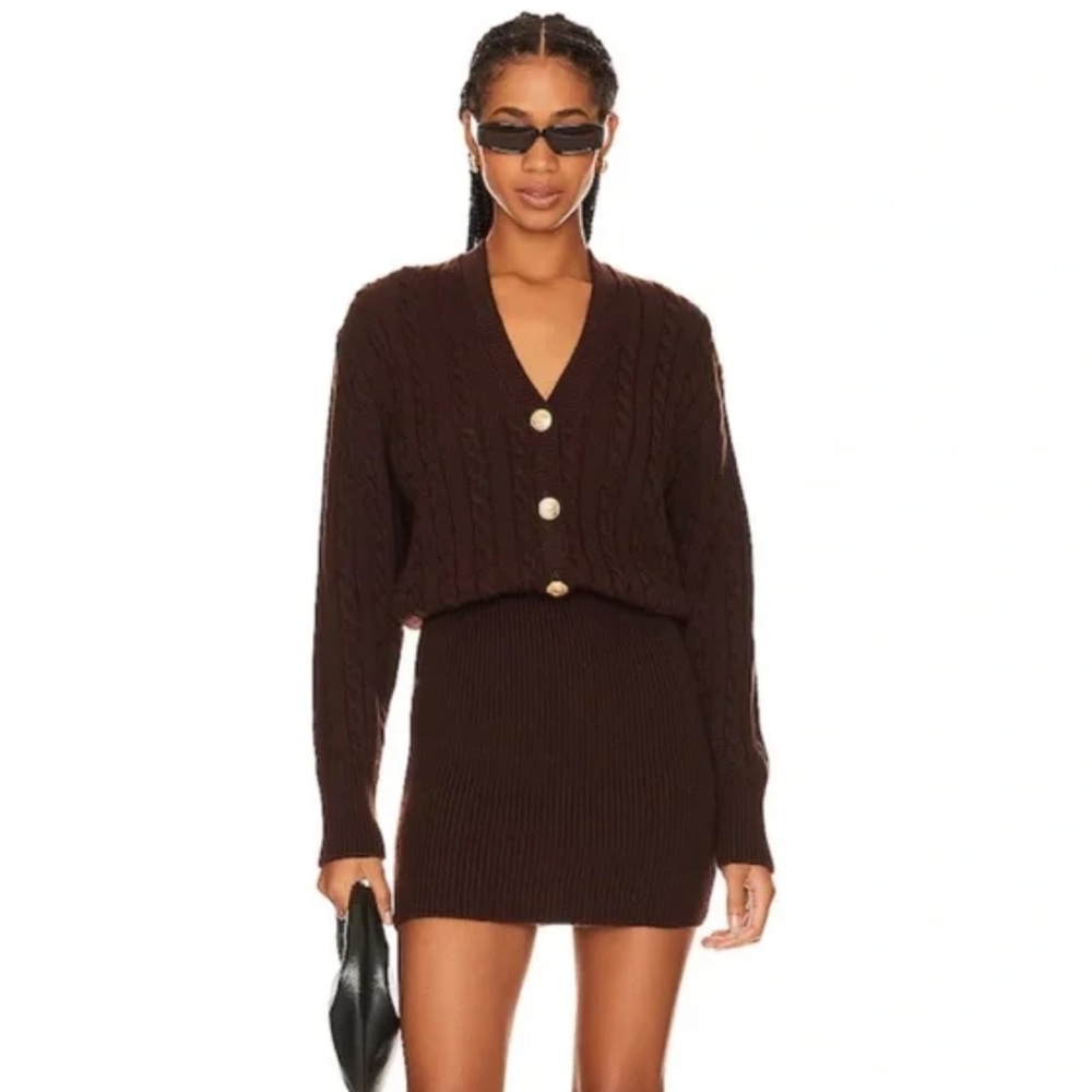 BEVERLY HILLS x REVOLVE Cable Mini Dress in Brown - Size S